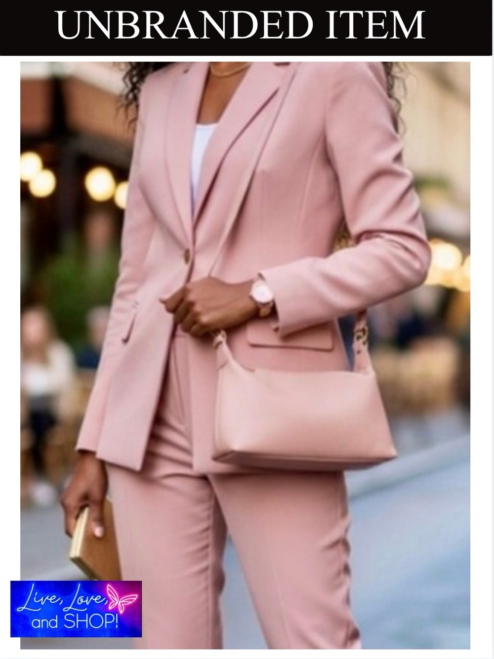 PURSE: Blush Pink Leather Shoulder Bag w/Dust Bag, NWOT